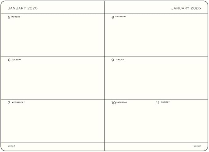 LEUCHTTURM1917 - Weekly Planner 2026, Softcover, Pocket (A6), Ink (Jan 1 - Dec 31, 2026)