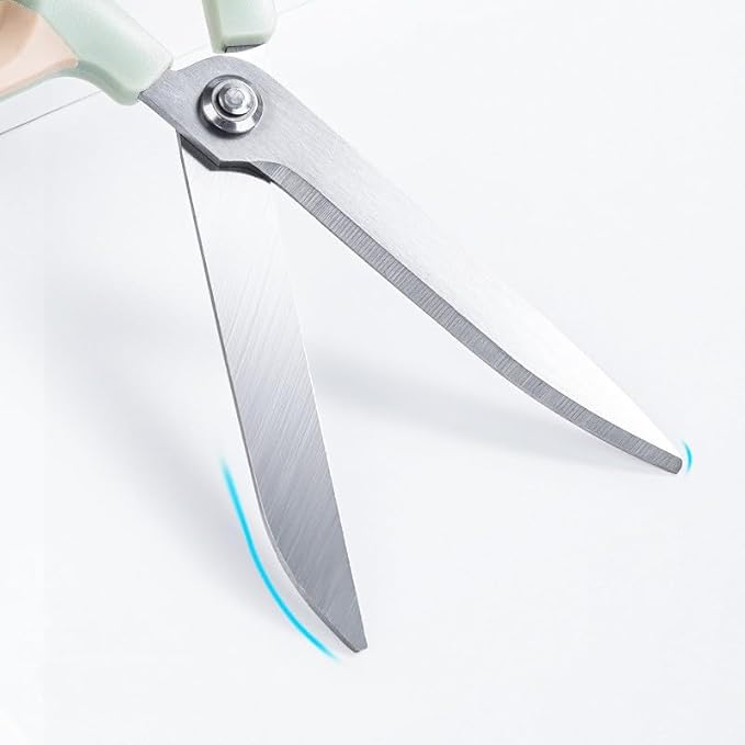 Multipurpose Office Craft Scissors for DIY Art and Craft,Comfort-Grip Handles, Sturdy Sharp Scissors (Green)