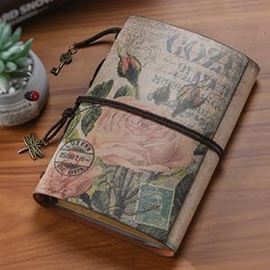 Leather Journal, 7 Pack Journals Notebooks Bulk, Refillable Journals for Writing, Lined Journal for Women Men, Students Gifts, 180 Pages, 7 x 5 inches, Vintage Pendants Travel Journal, Multicolor