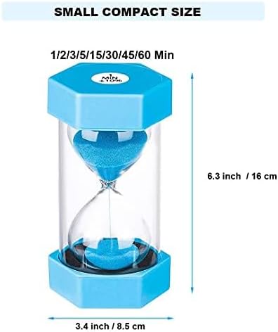 SuLiao Hourglass Sand Timer for Adult,Plastic Sand Clock 1/3 Minutes Set,Large Red Blue Sand Watch 1&3 Min,Reloj de Arena Niños,Colorful Hour Glass Sandglass Timer for Classroom,Games,Kitchen,Decor
