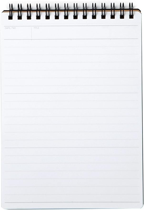 Maruman MNEMOSYNE Notebook 6.97 x 5.04 Inches (B6), 7mm ruled 21-line, 50 Sheets (N196A), white
