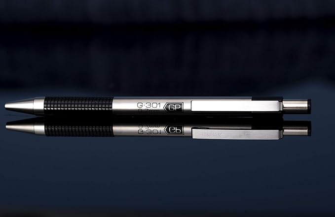 Zebra Pen G-301 Retractable Gel Pen, 0.7mm Medium Point, Stainless Steel Barrel, Textured Grip, Easy Glide Ink Provides a Smooth and Skipless Writing Experience, Black Ink, 2-Pack (41312)