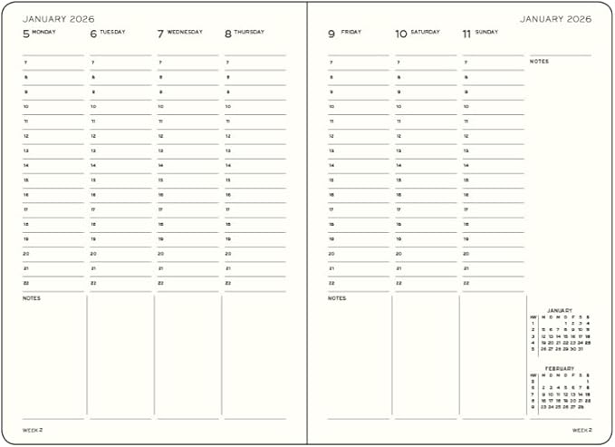LEUCHTTURM1917 - Week Planner 2026, Hardcover, Medium (A5), Forest Green (Jan 1 - Dec 31, 2026)