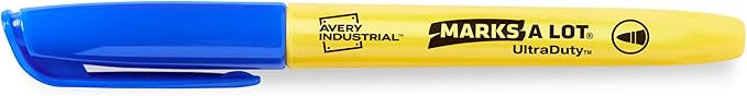 Avery Marks A Lot UltraDuty Permanent Markers, Bullet Tip, Water Resistant, Assorted Colors, 4 Industrial Markers (29848)