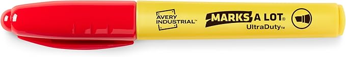 Avery Marks A Lot UltraDuty Permanent Markers, Chisel Tip, Water Resistant, Assorted Colors, 2 Industrial Markers (29863)