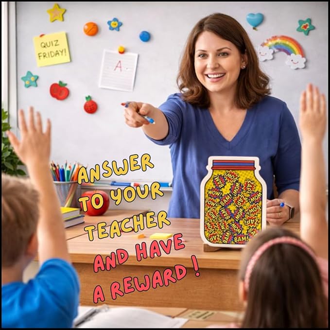 Reward Jar for Kids – Habit Tracker & Positive Behavior System with Reusable Tokens – Visual Chore & Motivation Tool (Comic)