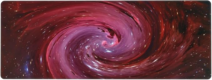 Universe Outer Space Galaxy XL Large Mouse Pad with Stitched Edges Long Non-Slip Rubber Base Mousepad Laptop Keyboard Mat Desk Pad for Office Home Desk Decor, 31.5" X 11.8"