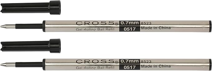 Cross Selectip Gel Rollerball Pen Refill, Medium Point, Black, 2-Pack (8523-2)