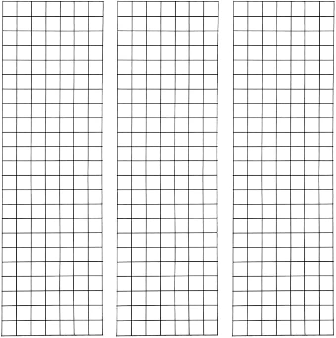 Bonnlo 6' x 2' Wire Grid Panel for Retail Display Gridwall, Wire Grid Wall Display Rack, 3-Pack Black