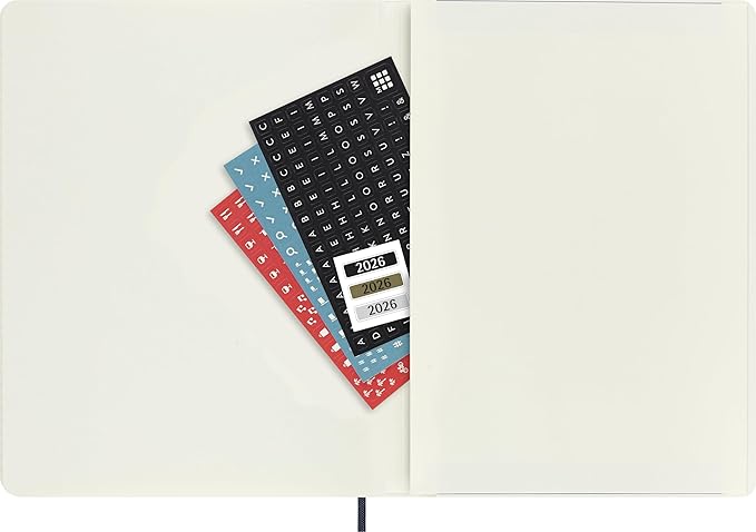 Moleskine Classic 12 Month 2026 Weekly Planner, Soft Cover, XL (7.5" x 9.75"), Sapphire Blue, 144 pages