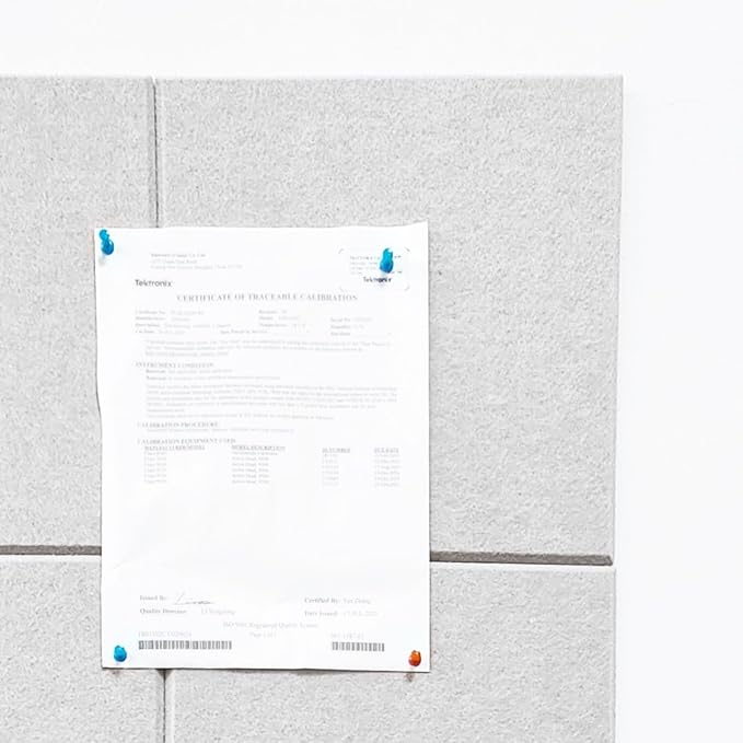 Large Cork Board Alternative, 11.8''x11.8'' 12 Pack Felt Bulletin Board with Safe Removable Adhesive Tabs, Connectable Felt Wall Tiles Bulletin Boards Cork Boards for Walls Pin Board Tack Board-White