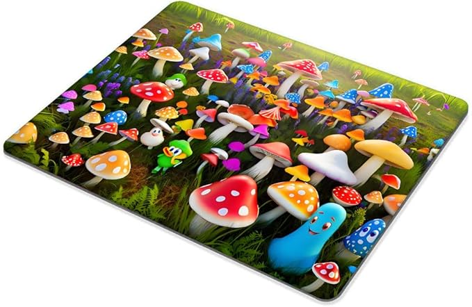 Happy Mushroom Mouse pad Customized Mousepad Non-Slip Rubber Base Mouse Pads for Computers Laptop Office Desk Accessories Mouse pad