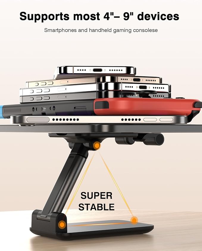 Yoozon ππππ ππ©π π«ππππ Cell Phone Stand for Desk, Adjustable Foldable Phone Holder, Portable Cellphone Stands for All Smart Phones for Switch, Office Desk Accessories