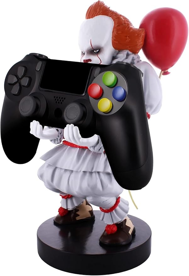 Exquisite Gaming: Warner Bros: Pennywise - Original Mobile Phone & Gaming Controller Holder, Device Stand, Cable Guys, IT Licensed Figure