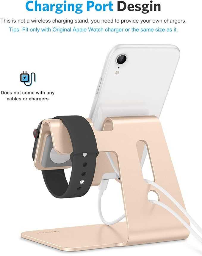 OMOTON CW01 Stand for Apple Watch 2 in 1 and T1 Aluminum Tablet Stand Adjustable for All Phone and Tablet