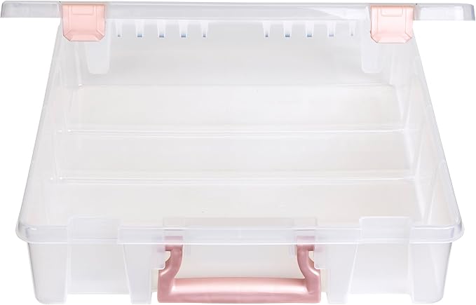 ArtBin 6955RL Super Satchel Compartment Box Clear Craft Organizer Storage Case - Rose Gold, Pack of 1