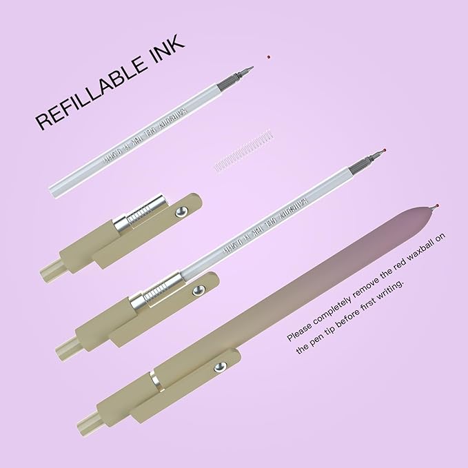 Gel Pens,0.5mm Fine Point Quick Dry Black Gel Pen,Smooth Writing,High-End Series Aesthetic Pen for Journaling Note Taking,Happy Birthday Gift Basket (10 Pcs Black Ink-Gradient shaft pens)
