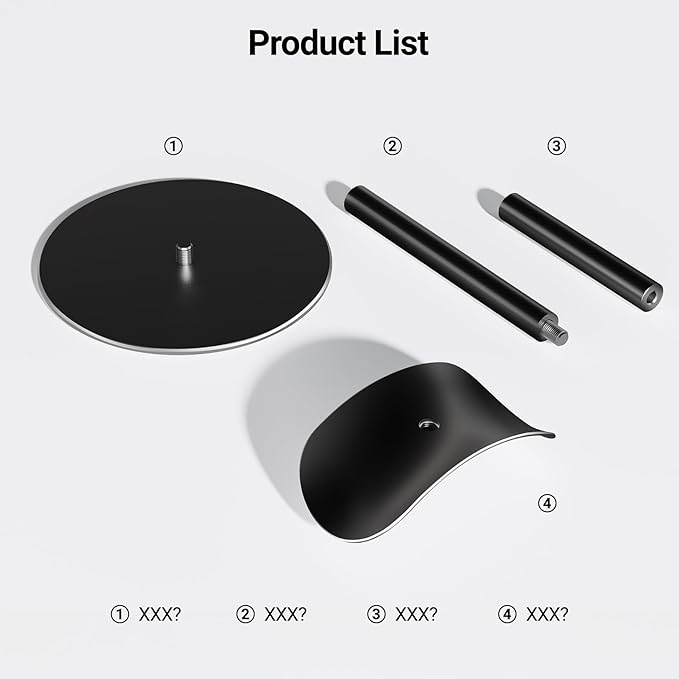 Aluminum Alloy Headphone Stand for Desk, Gaming Headset Holder with Non-Slip Weighted Base, Compatible with AirPods Max and Over-Ear Headsets, Space-Saving Design (Black)