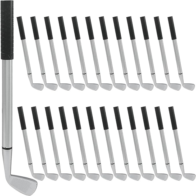 BokWin 25 Pack Golf Ballpoint Pen, Mini Golfing Club Props - Funny Sports Themed Black Ink Writing Instruments for Students, Coworkers, Office Use, and Stationery Supplies Gift Idea
