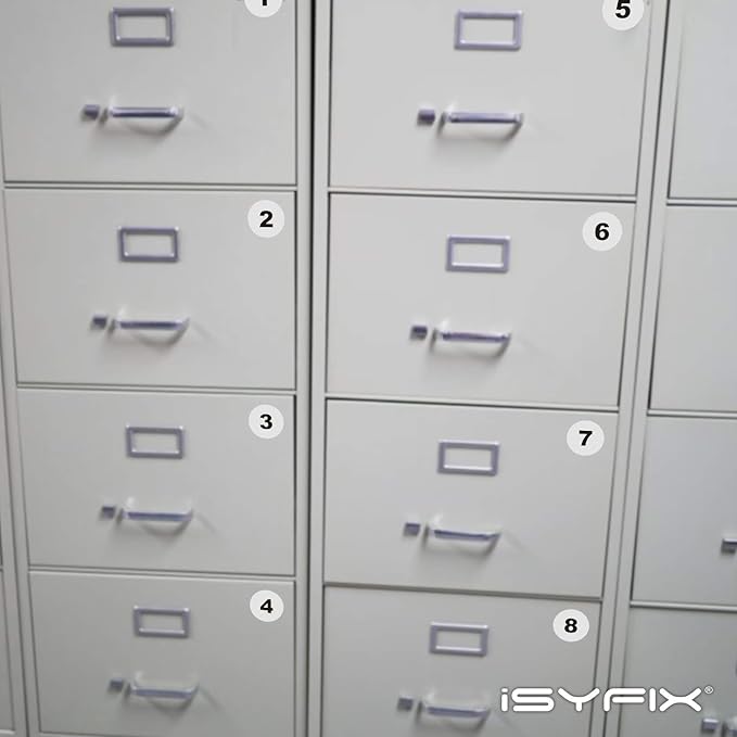 iSYFIX White Consecutive Number Stickers – 1 to 100, 1.5-inch, 1 set – Vinyl Self Adhesive Premium Decal, Ideal for Inventory, Storage, Organizing, Boxes, Bins, Toolbox, Lockers & More, Indoor/Outdoor