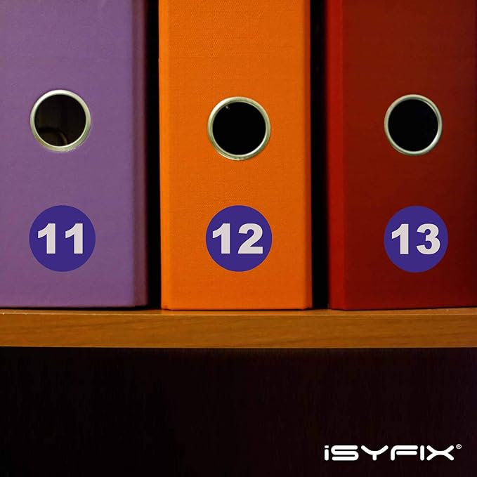 iSYFIX Blue Consecutive Number Stickers – 1 to 100, 1-inch, 1 Set – Vinyl Self Adhesive Premium Decal, Ideal for Inventory, Storage, Organizing, Boxes, Bins, Toolbox, Lockers & More, Indoor/Outdoor