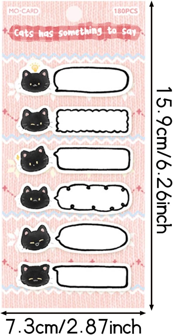 Cute Kitten Sticky Notes - 720 Sheets, Mini Self-Stick Memo Pads for Home, Office, School, Journal, and Planners