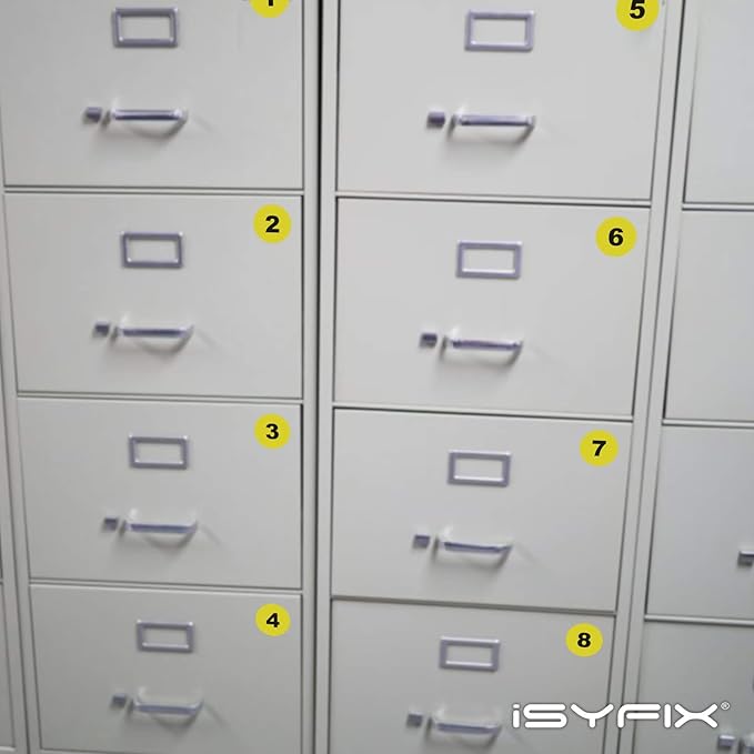 iSYFIX Consecutive Number Vinyl Stickers – 1 to 100, 1.5-inch, 1 set – Yellow Self Adhesive Premium Decal, Ideal for Inventory, Storage, Organizing, Boxes, Bins, Toolbox, Lockers & More Indoor/Outdoor
