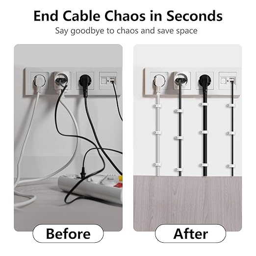 Jadaol Cable Clips with Nails, 400 Pack Cord Wire Clips (5mm 6mm 8mm 10mm), Nail-in Round Cable Tacks for Ethernet Cable, Coaxial, TV, Speaker, Electrical Wire, White