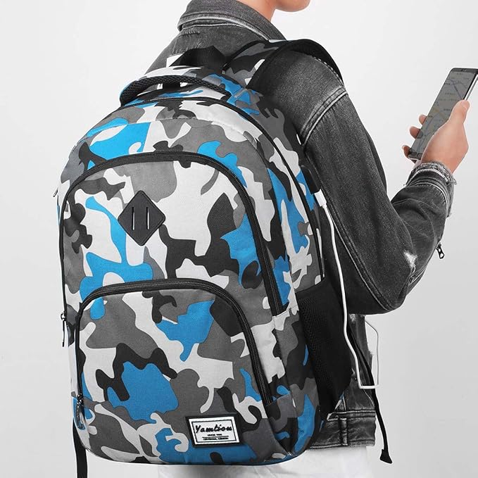 YAMTION 17.3 Inch Backpack Teenager Boy Man School Bag Computer School Business Leisure College School School Work University Travel School