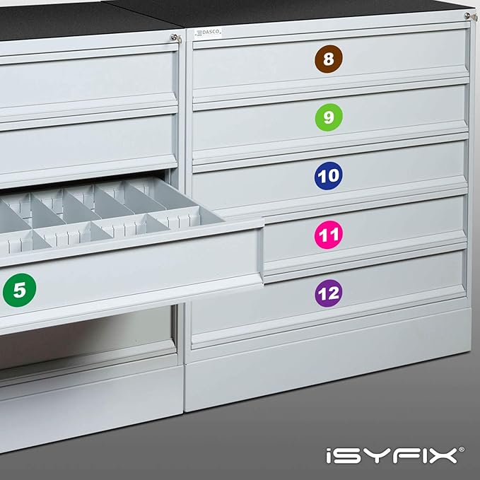iSYFIX Multicolor Consecutive Number Stickers – 1 to 100, 3-inch, 1 Set – Vinyl Self Adhesive Premium Decal, Ideal for Inventory, Storage, Organizing, Boxes, Toolbox, Lockers & More, Indoor/Outdoor
