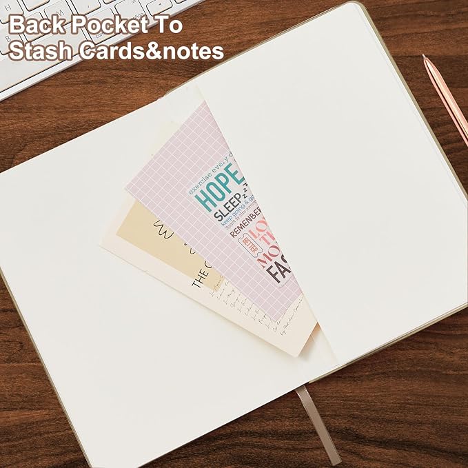 Lined Journal Notebook for Work College Ruled Note Book 7.2"x9.6"B5 PU Leather Daily Journaling 160 Pages for Women Men Writing Home School Supplies Business (Pink)