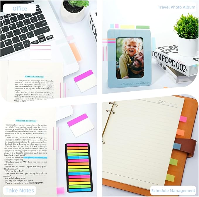 Tab Sticky Notes,Sticky Index Tabs,1200 PCS,24 Sets,Colorful Divider Binder Thin Annotation Organize Sticky Notes,Post It Signature Tabs