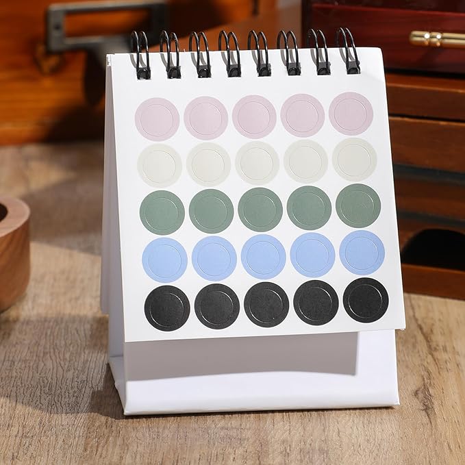 Mini Desk Calendar 2026 - Small Desk Calendar Runs January 2026 to June 2027, Monthly Calendar 250gsm Thick Paper Twin-Wire Binding with Stickers for Home Office School (Mini white)