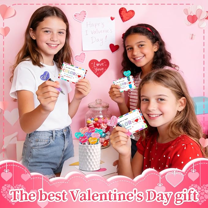 CZWZ 30Pcs Mini Multicolor Pen in One 4-in-1 Cute Pens Bulk for Kids, Ballpoint Pens for Birthdays and Children's Parties, Fun Pens Gifts Assorted Ink Kawaii Pen(LOVE Heart)