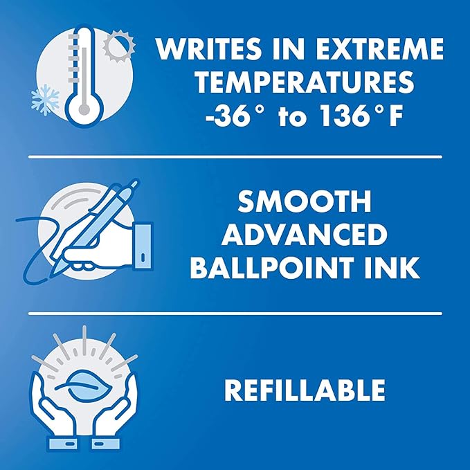 PILOT Acroball PureWhite Advanced Ink Refillable & Retractable Ball Point Pens with Assorted Accents, Fine Point, Black Ink, 14-Pack (14691)