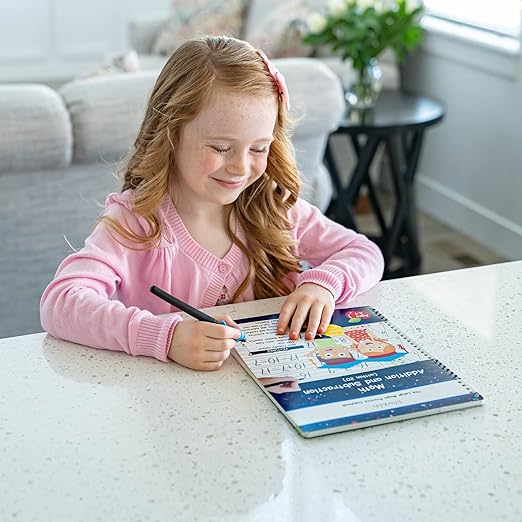 Magic Grooved Writing Practice for Kids, Preschool Learning Activities Tracing Books for Ages 3-5, 6-8, Reusable Grooved Handwriting Practice for kids 5-7,Gifts for 5 Year Old Boy and Girls(8.7×6.9in)