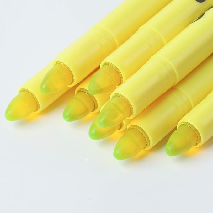 Mr. Pen- No Bleed Gel Bible Highlighters, Yellow, Pack of 8