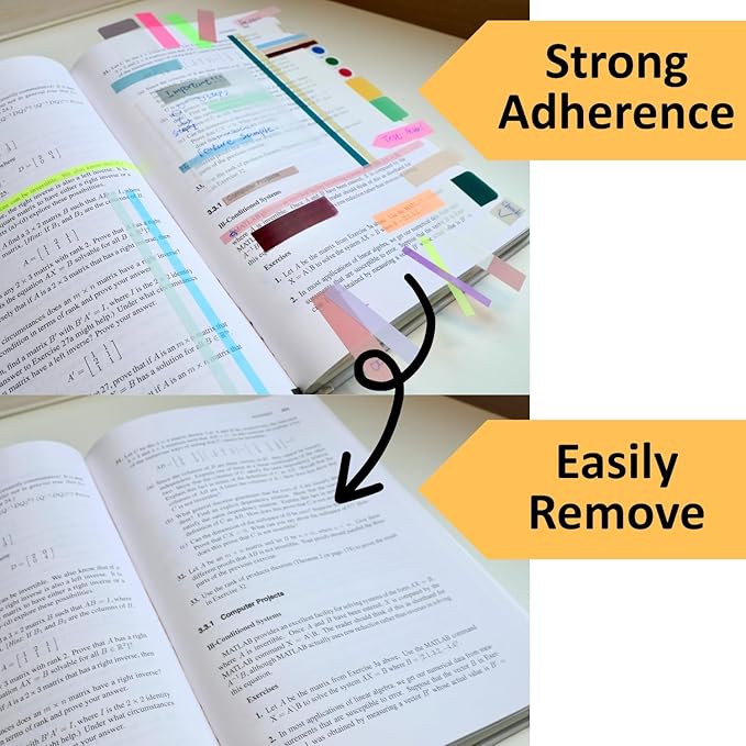 UniBright Sticky Index Tabs Combo Pack Tabs for Notebooks Page Markers Page Tabs Book Tabs and Annotation Tabs Assorted Morandi Colors (316)