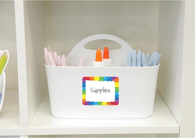 Carson Dellosa 40PC Boho Rainbow Name Tags, Colorful Nametags for Daycare Labels, Locker Organization, Hello My Name is Stickers, Back to School Decor, Classroom Essentials, and Teacher Supplies