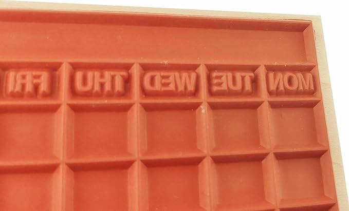 Stamps by Impression Monday Start Calendar Rubber Stamp 2.25" x 2.75"