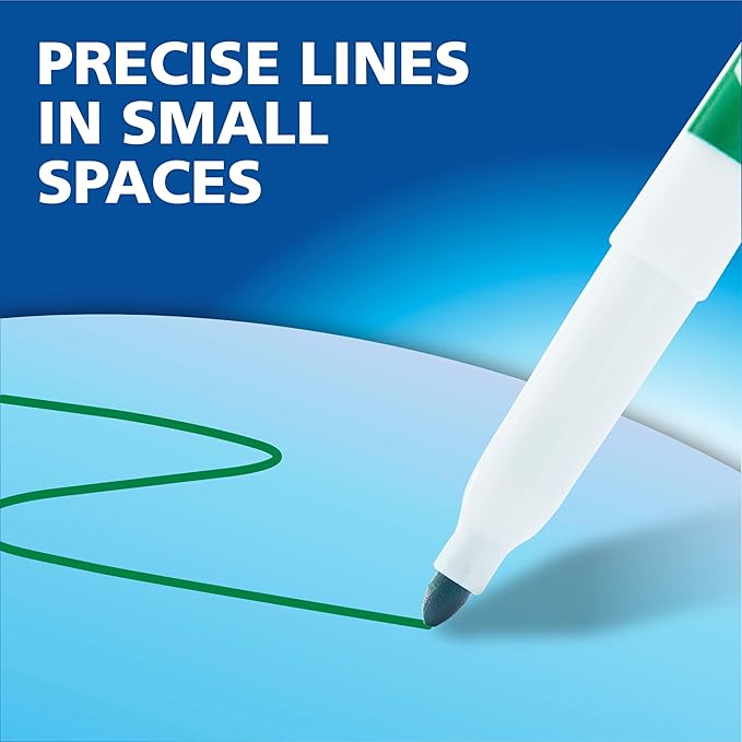EXPO Low Odor Dry Erase Markers Fine Tip Assorted Colors 36 Count