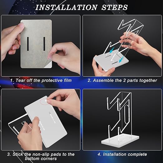 FYY Game Controller Holder 2 Tiers - Universal Dual Controller Stand with Headphone Holder, Acrylic White Display Stand Compatible with Nintendo Switch Xbox PS5 PS4, Desk Mount
