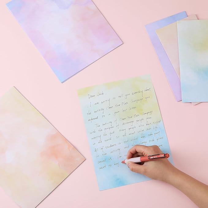 Mr. Pen Stationery Letter Set - 30 Writing Papers with 18 Envelopes, Cute Stationary for Letter Writing