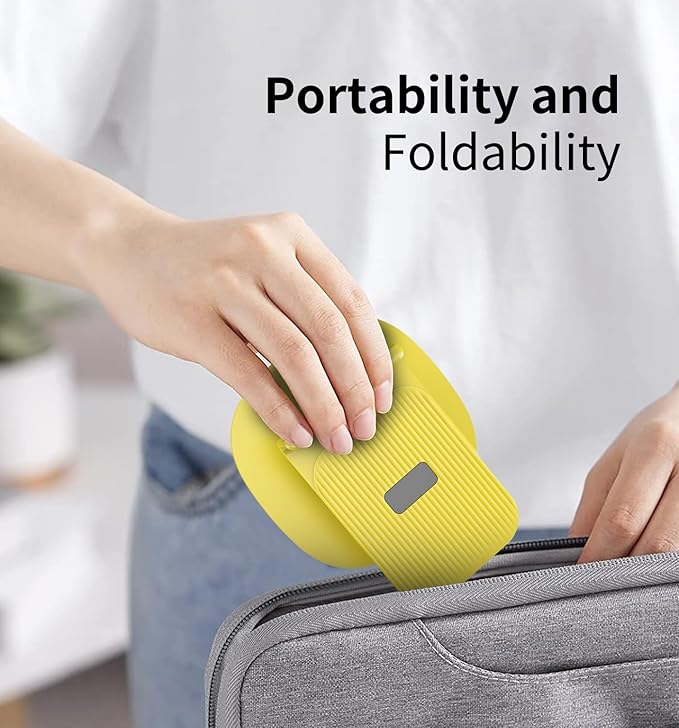 360° Degree Rotating Mobile Phone Holder,Fully Adjustable Foldable Desktop Phone Holder Stand Base,Foldable Desktop Cell Phone Stands for iPhone17 16 15 Pro Xr Xs Max X Plus iPad Samsung(K69-Yellow)