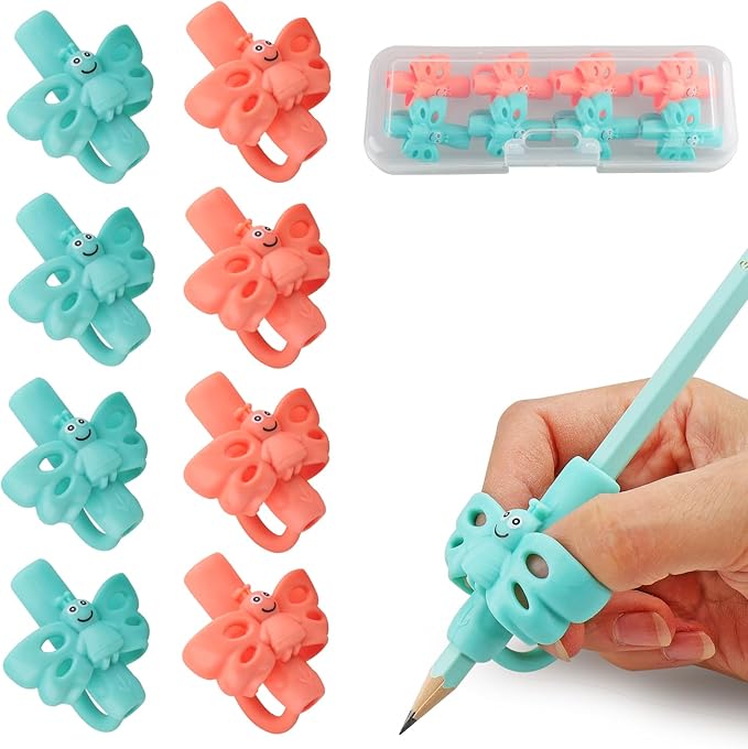 JuneLsy Butterfly Three-Finger Pencil Grips (8PCS)