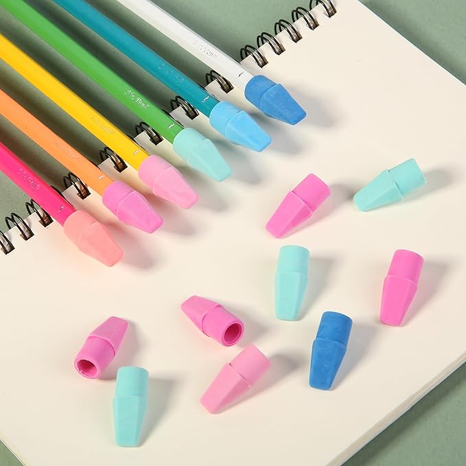 Mr. Pen- Pencil Erasers Toppers Bulk, 500 Pack, Colorful, Latex Free, No Smudge, Mr Pen Erasers for Pencils