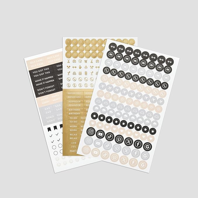 &And Per Se Dotted Journal Notebook, A5 Hardcover Leather Bullet Dotted Journal, 160 Pages 100 gsm Thick Paper, 3 Sheets of Stickers Included - 5.7'' x 8''(Red)