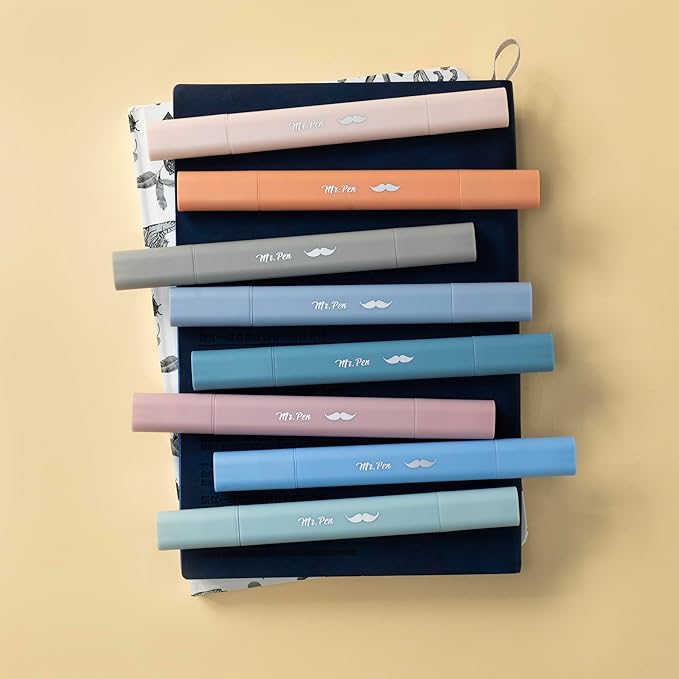 Mr. Pen- Aesthetic Bible Highlighters No Bleed Through Assorted Color, 8pcs, Ocean Mist, Cute Highlighter Dual Tip for Journaling Supplies and School Accessories, Bible Highlighters and Pens No Bleed