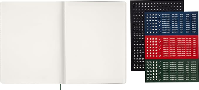 Moleskine 2026 15-Month Essential Planner, Soft Cover, Weekly Vertical, XXL (8.5" x 11"), Myrtle Green, 144 pages