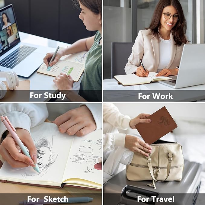 Blank Journal Ntebook for Men & Women, 160 Pages Blank Journals for Writing, Drawing,Sketch Book,5.9" x 8.5" Leather Sketchbook, Unlined Notebook for Work, School, Art (Brown)